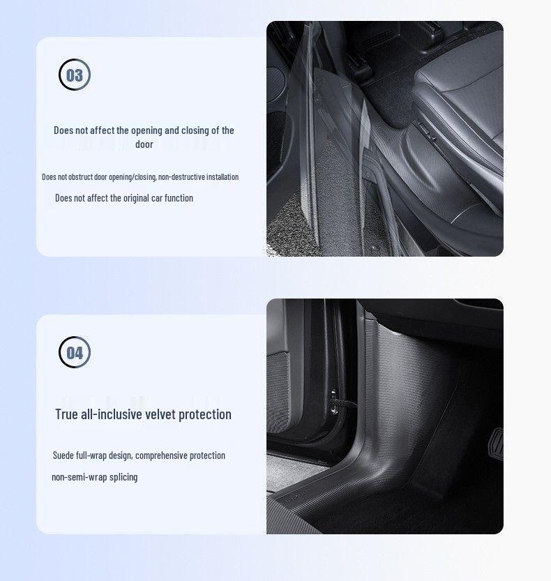 Applicable 6-Seater Tesla Model YL Door Sill Protector Strip - TPE Anti-Kick Welcome Pedal Interior Accessory