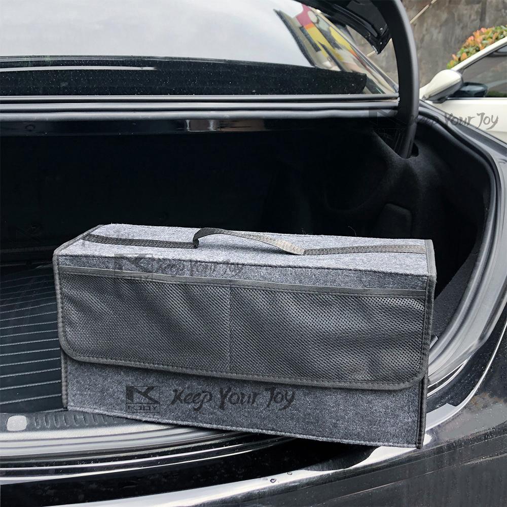 Upgraded with Add Net Bag Large Anti Slip Compartment Boot Storage Tool Car Storage Bag Car Trunk Felt Storage Box Accessories