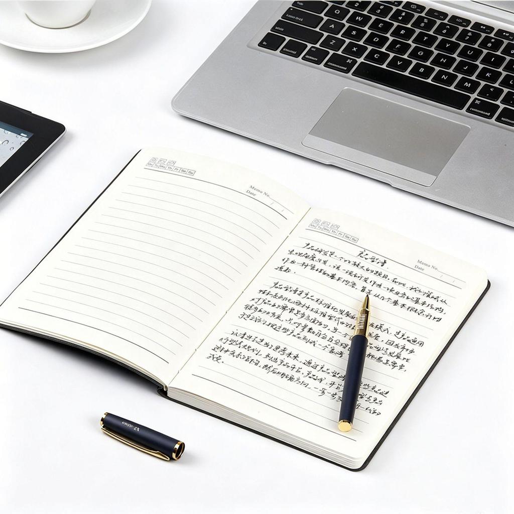 Back-to-School Black PU Leather Notebook, A5/B5 - Ideal for Students, Business & Office