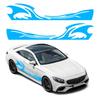 2 ks Vlnité Plamenové Grafiky Boční Samolepky na Karoserii Auta Plamenové Závodní Sportovní Pruhy Vinylové Obtisky pro Auto Univerzální