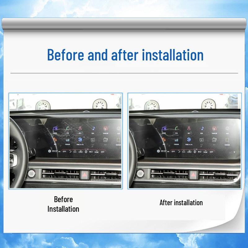 Kia K5 '25 Interior Protective Film: Dashboard, Navigation Screen, AC, Gear Shift, Center Console Stickers - Modification Kit