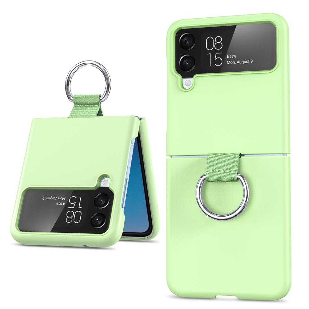 Luxury Matte PC Armor Finger Ring Grip Case For Samsung Galaxy ZFlip Z Flip 6 5 4 3 Zflip6  Zflip5 Zflip4 Zflip3 Candy Funda