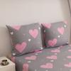 Ropa de cama de algodón 140X200 Corazón Rosa