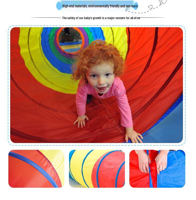 Indoor Kids' Play Tent with Crawl Tunnel for Sensory Integration