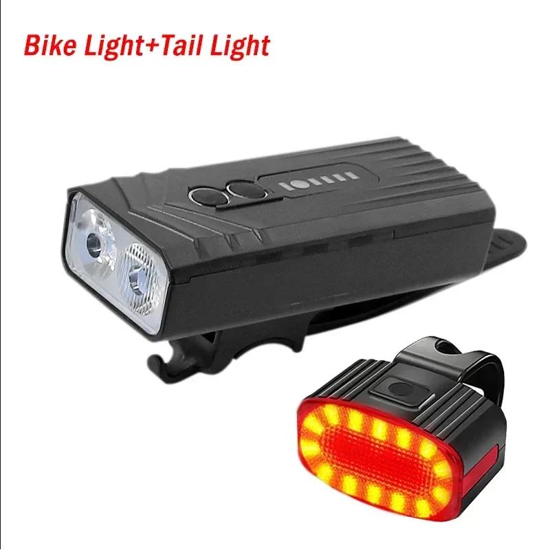 powerful Bicycle Front Light Bright Bike Led Flashlight Intelligent Light Sensor USB Rechargeable MTB Bike Lamp Cycling lantern