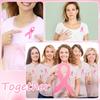 100 Pcs Breast Cancer Awareness Pins Pink Ribbon Lapel Pins Hope Power Love Fight Cancer Theme Fabric Pins Bulk For Charity