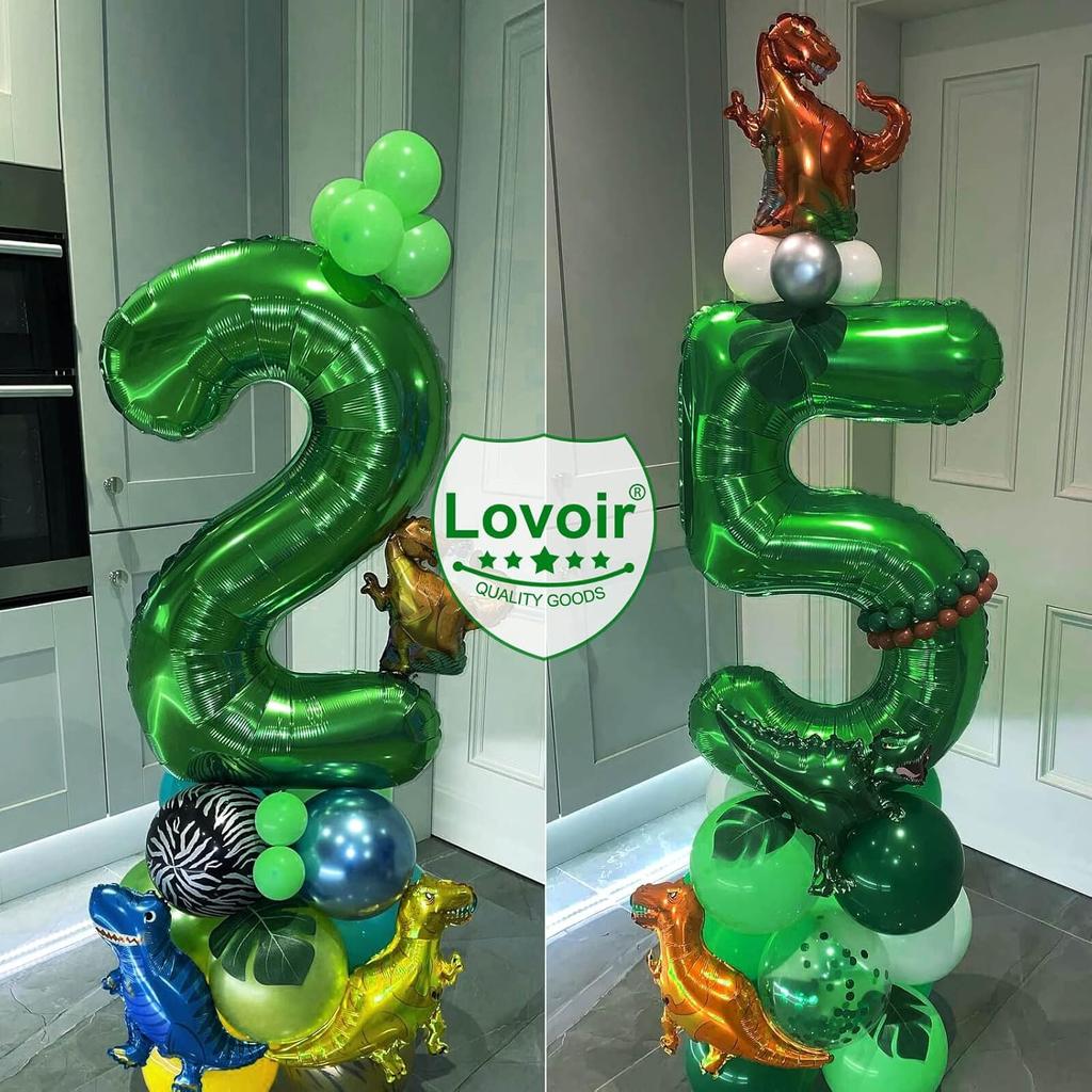 40 Inch Dark Green Number 5 Balloon Large Size Giant Jumbo Digit Mylar Foil Helium Dark Green Balloons for Birthday Party Celebration Decorations