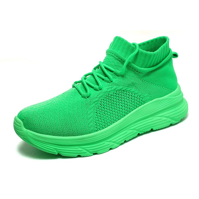 Men's Shoes Large Size New Shoes Sports Casual Shoes Fly Woven Breathable Lightweight Running Shoes Men's Mesh Shoes