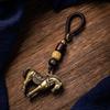 Feng Shui Horse Lucky Bag Pendant Copper Weaving Key Chains Chinese Zodiac Key Ring  Women Men
