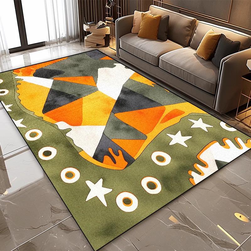 Modern Geometrisch Abstrakt Weicher Wohnzimmerteppich Schlafzimmerdekoration Leicht zu Reinigende Teppiche 140x200 Freizeitbereich Teetisch Fußmatten