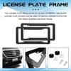 2PCS Carbon Fiber License Plate Frame, Waterproof Plastic Number License Plate Cover, Car Accessories Licence Plates Frame Holder with Fasteners and