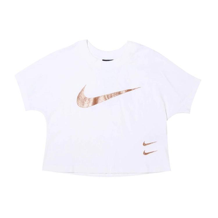 (WMNS) Nike Sportswear Swoosh Logo Short Sleeve White Women s CW4321-100 XL