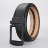 Men'S Automatic Buckle Leather Belt, Fake Pin Buckle Casual Cowhide Belt