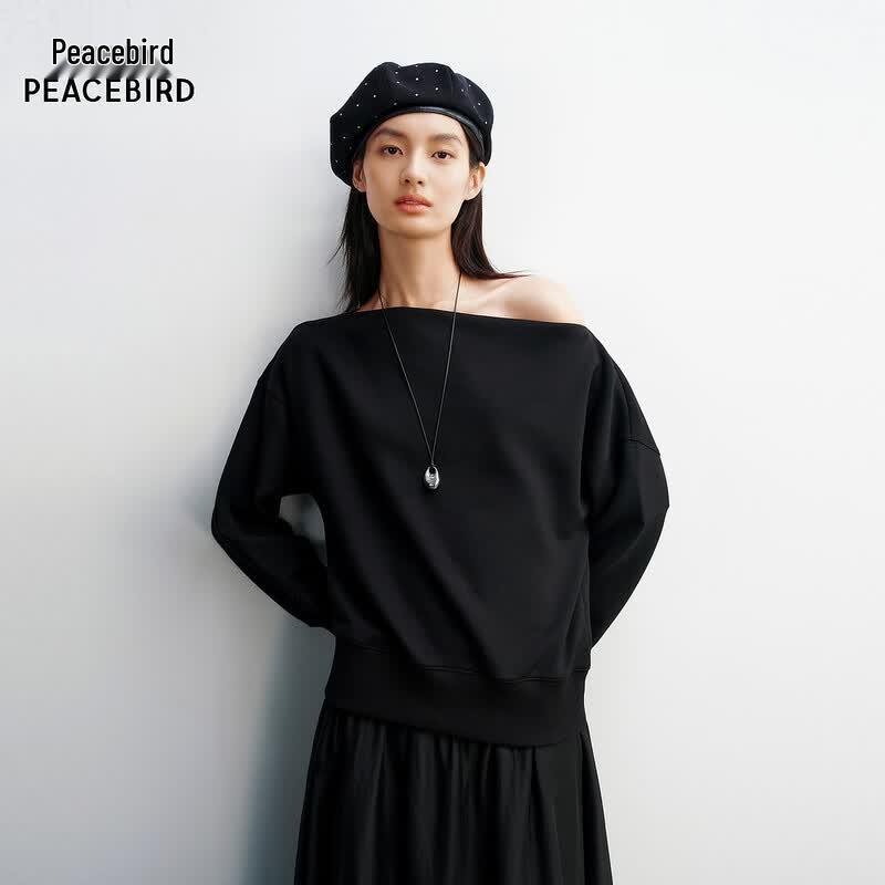 Peacebird Off-Shoulder Casual Sweatshirt M