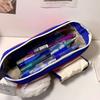 Cartoon Canvas Pencil Case With Large Capacity For Students And Office Use