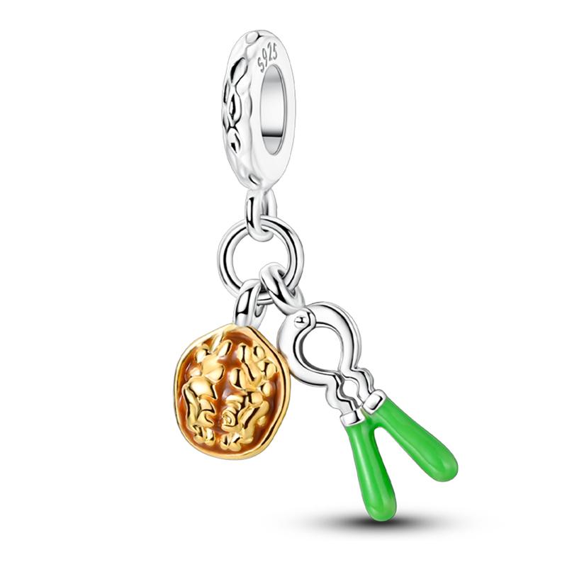 Copper Golden Autumn Series Charms Beads Scarecrow Pumpkin Maple Leaf Charms For Women Fine Diy Jewelry