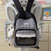 Schoolbag Japanese new high-value fresh and sweet plaid backpack, junior high school student schoolbag for women, lightweight and large-capacity 