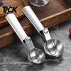 Ergonomic Kitchen Utensil for Baking Stainless Steel Ice Cream Scoop with Trigger, Easy Release Hard Multipurpose Tool Muffins Dough Scooper,