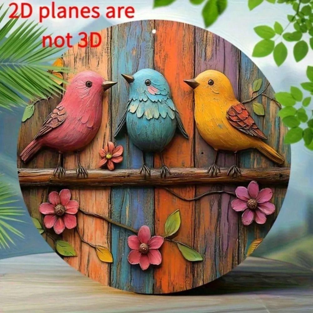 Iron Painting Wall Art Handmade Metal Tin Sign Decor 20x20cm Home Decor