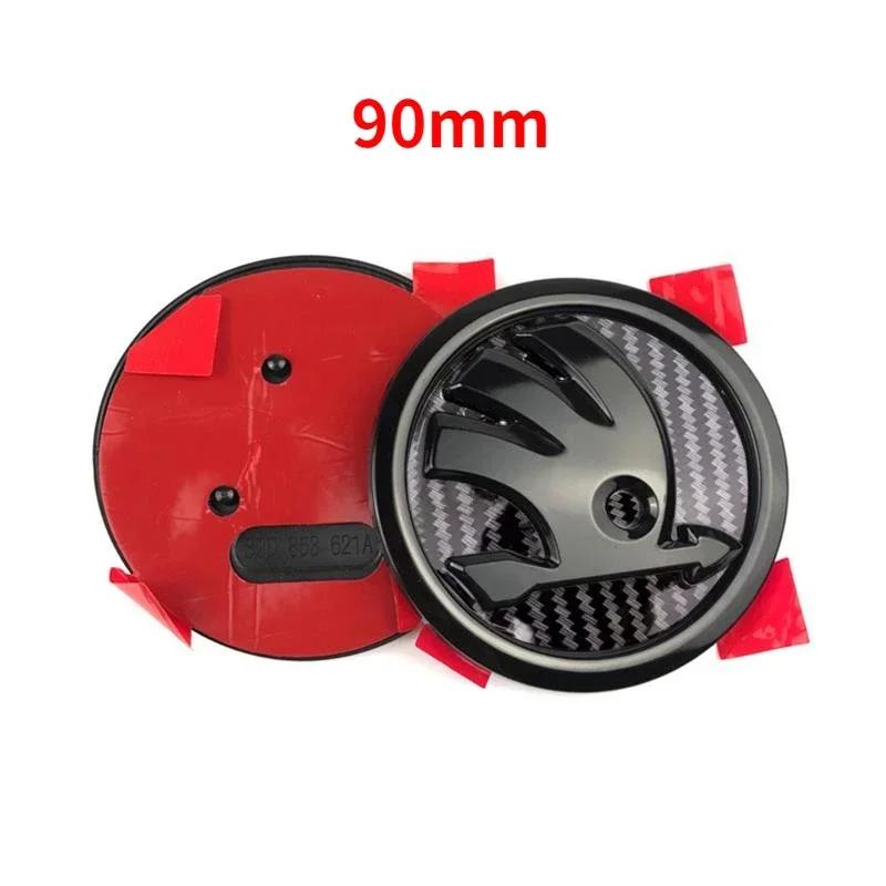 XOWS7 for Skoda 80mm 90mm 100mm ABS Emblem Fabia 1 2 Octavia A7 RS Superb Rapid Yeti Karoq Vision Car Front Rear Boot Tailgate Sticker