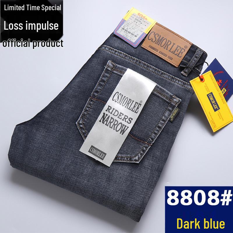 CSMOR LEE Herren Retro Stretch Straight-Leg Jeans - Herbst Locker Geschnittene Vielseitige Hose