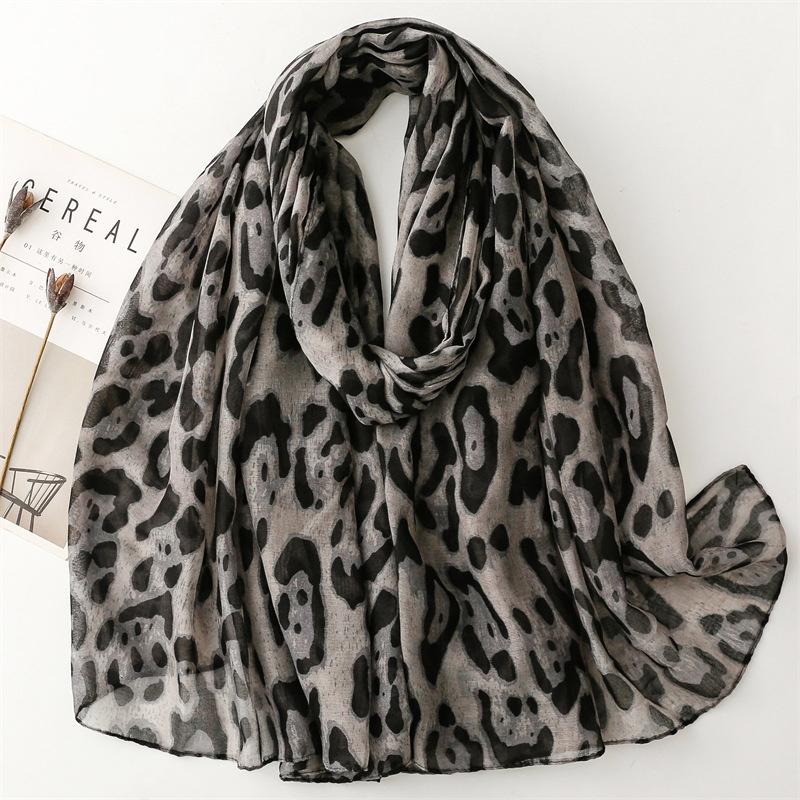 

Модный Роскошный Леопардовый Принт Женский Шарф Хлопковый Льняной Шаль Женский Кисточки Четыре Сезона Мусульманский Хиджаб Обертывание 90*180см 90x180cm