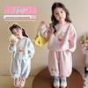 2026 Spring Baby Girl Cartoon Hoodie & Pants Set - Elegant & Printed for Girls