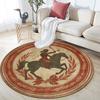 Ancient Greek Art pattern round rug,Carpet Rug for Living Room Bedroom Playroom ,Non-slip Floor Mat,Holiday Gifts and Birthday Gifts.