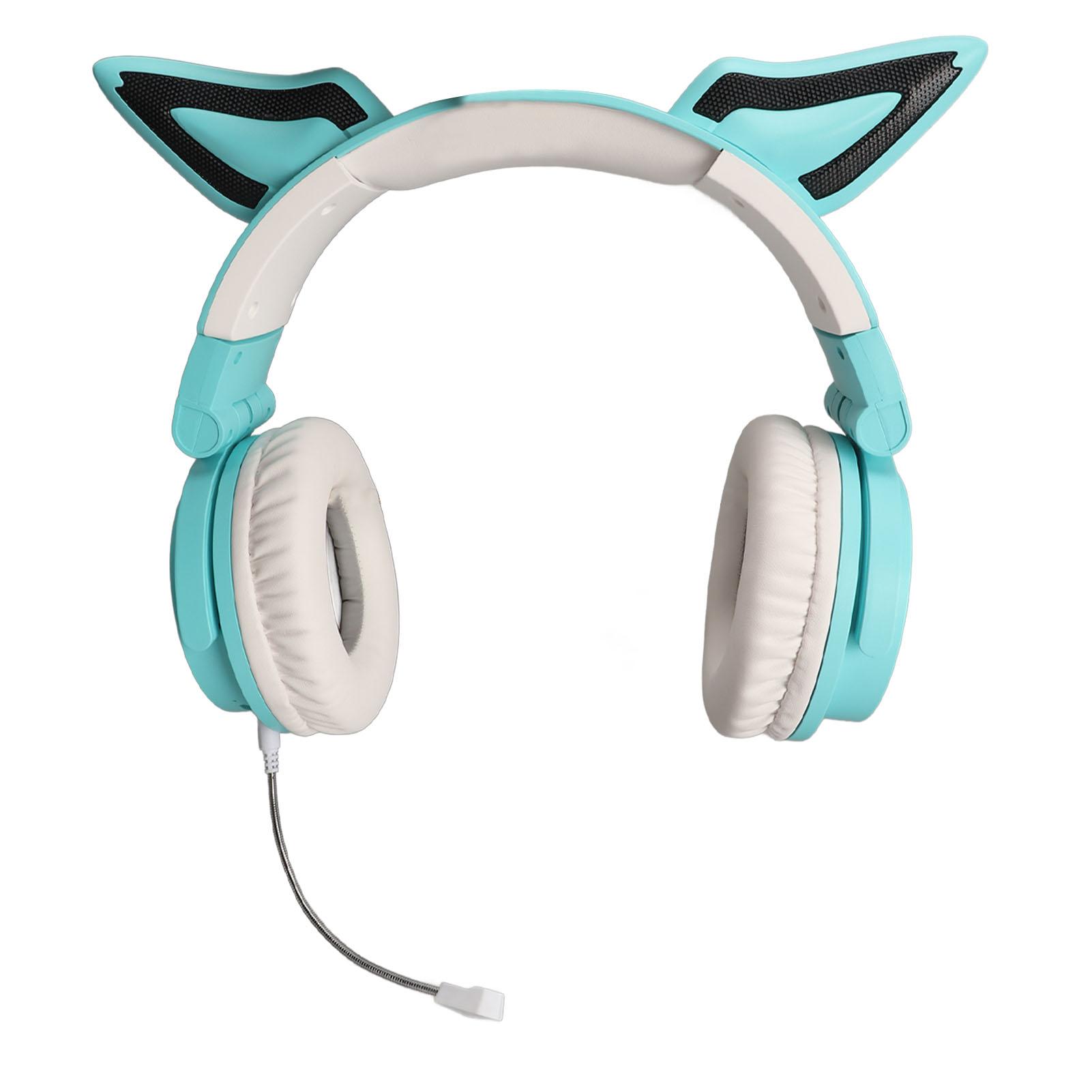 

Гарнитура RGB Cat Ear Bluetooth 5.3 Wireless Noise Reduction Type C складная игровая гарнитура с