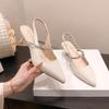 New Fashion Women Pumps Sexy Pointed Toe High Heels Wedding Dress Shoes Woman Crystal Stiletto Summer Sandals Zapatos Mujer