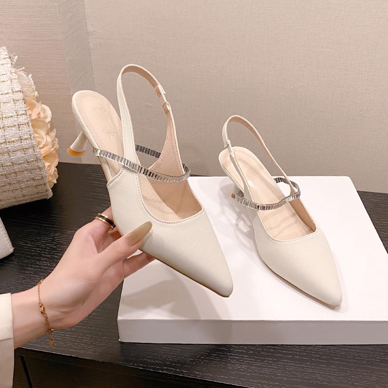 New Fashion Women Pumps Sexy Pointed Toe High Heels Wedding Dress Shoes Woman Crystal Stiletto Summer Sandals Zapatos Mujer