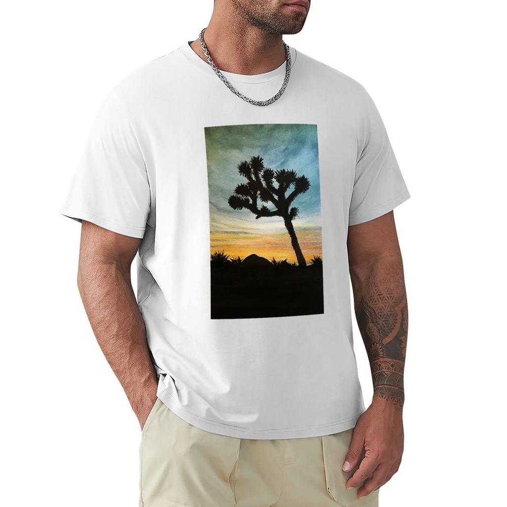 Joshua Tree TShirt Tees Topping Oversized Graphic Tee Aesthetic Clothes T Shirt Men