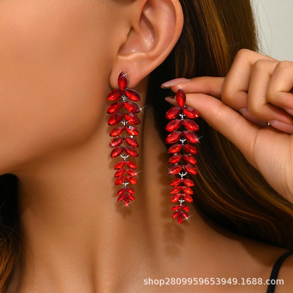 High-end fashion earrings Phoenix water drop shape long women's accessories pendant earrings