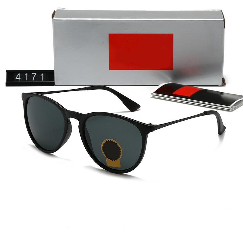 A Full Set of Packaging Men's and Women's Jindian Round Small Frame Glass Sunglasses High-quality Men's Casual Fashion Sunglasses
