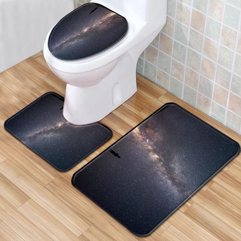 Star Bathroom Floor Mat Toilet Three-Piece Set