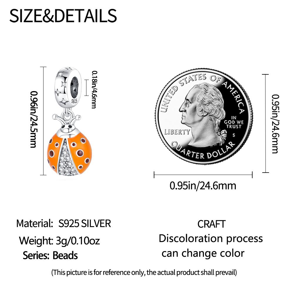 Color Changing Ladybug Charms   Copper Original Beads Fit Original  Charms Bracelet Beads Jewelry Gifts For Women