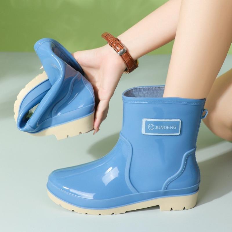 Fashion Exquisite Women's Shoes Four Seasons Women's Short Rain Shoes Kitchen Water Shoes Non-slip Mother Women's Rubber Shoes Foot Boots