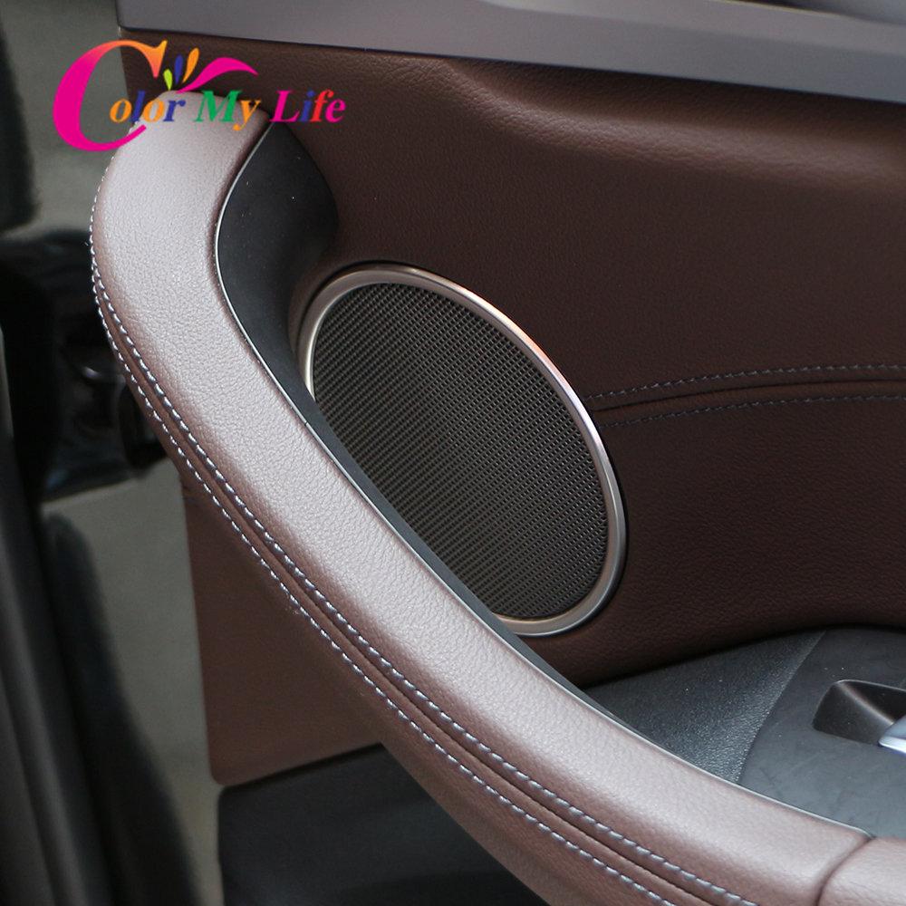 Stainless Steel Car Door Speaker Decorate Cover Trim for BMW X3 X4 G01 G02 2018-2022 Door Speakers Stereo