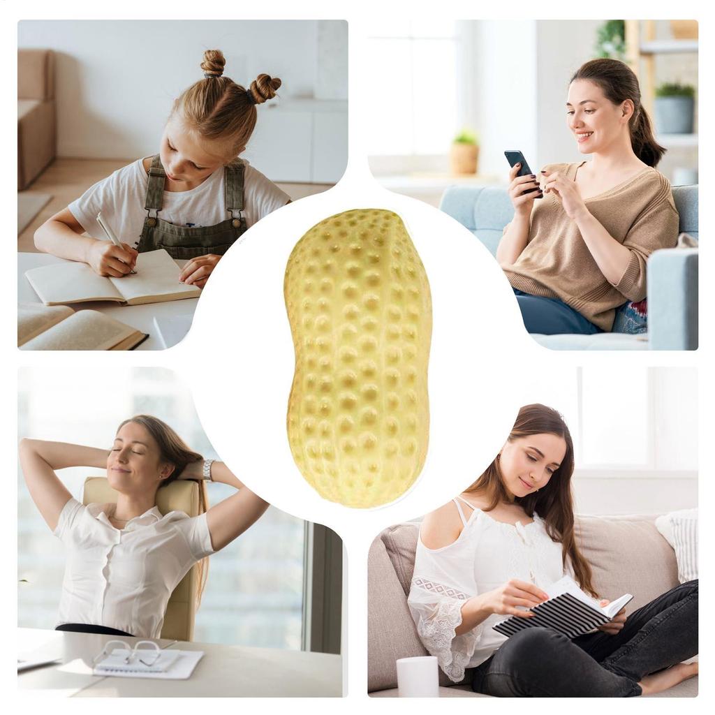 Cute Pea Nut Stress Relief Ball Fun Party Favors Soft Sensory Squeeze Toys for Adults Kids Teen Student Office Home Travel