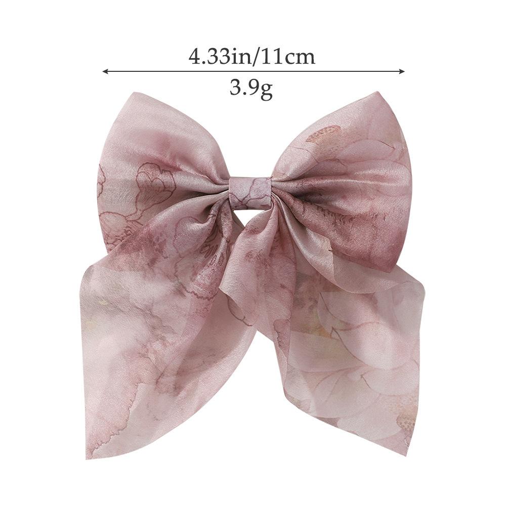2Pcs Baby Hair Clip for Girls Hair Tie Ink Style Bow Kid Hair Accessory Sping Autumn Princess Children Hairband