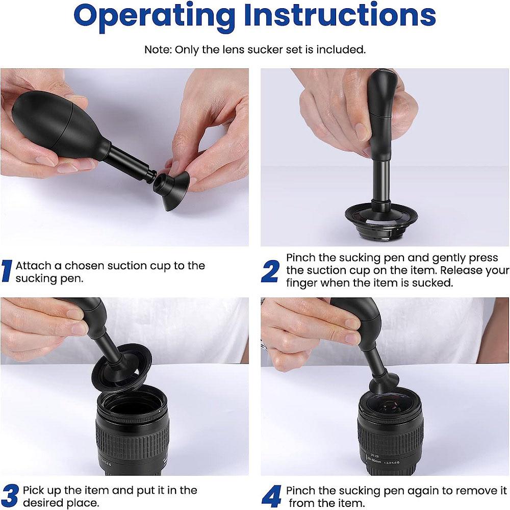 Camera Lens Repair Tool Kit Lens Sucker Kit Lens Sucker Repair Tool Silicone Ope