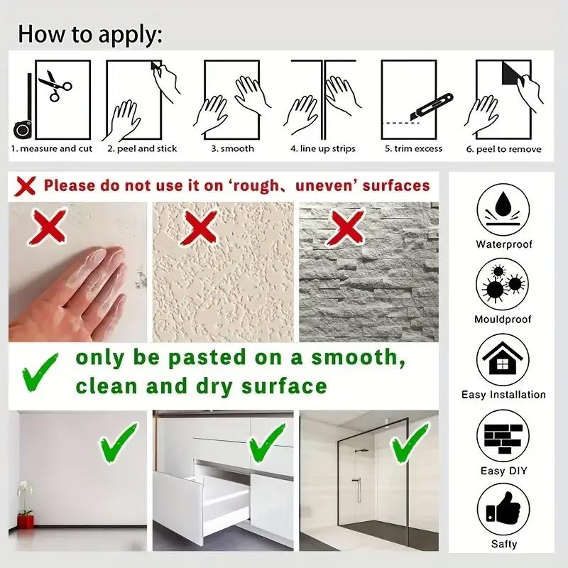 45cm DIY Stereoscopic Geometric Pattern PVC Self Posted Simplicity Wallpaper Antifouling Waterproof Wall Sticker Home Decoration