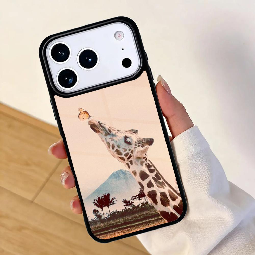 Giraffe Art Mobile Phone Case for IPhone 17 AIR 16pro Max 15 14 13 12 11 Bumper Cover