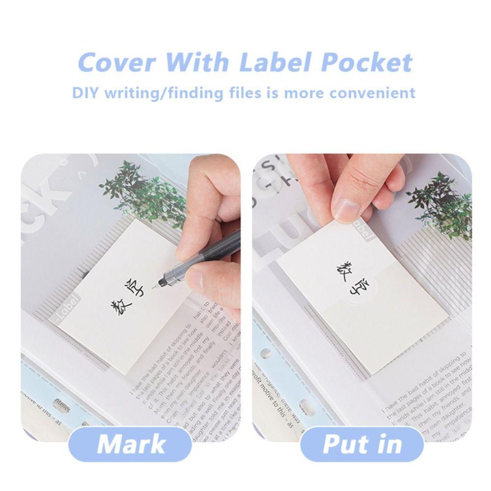 New Loose Leaf A4 File Folder Detachable Transparent Data Book Students Stationery Exam Paper Storage Bag Back To School Gift