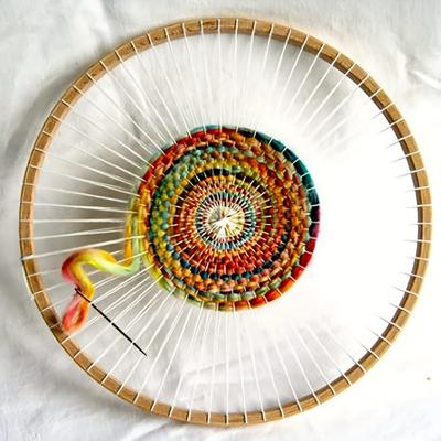 Knitting Loom Knitting Machine - Round Wooden Hand-Knitting Machine, Knitting Needle and Hook