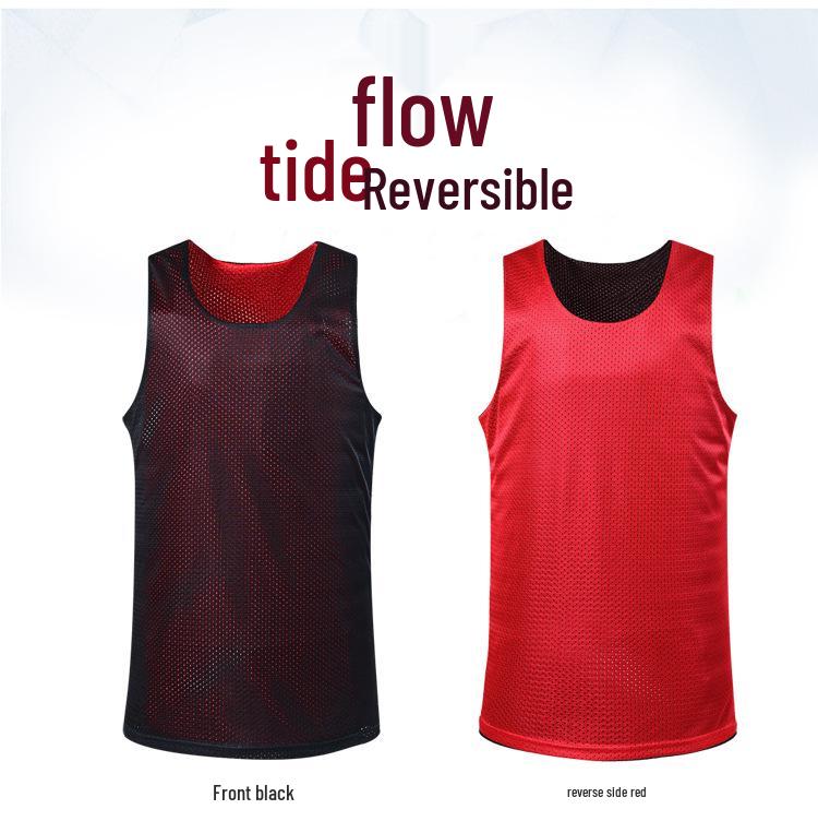 Reversible Mesh Basketball Jersey - Plus Size; Lightweight, Breathable Sports Vest for Training and Competition.