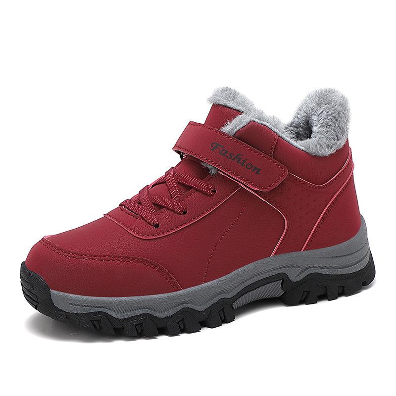 Cotton shoes warm and wear-resistant casual outdoor new snow boots short boots mountaineering shoes piled thickened waterproof