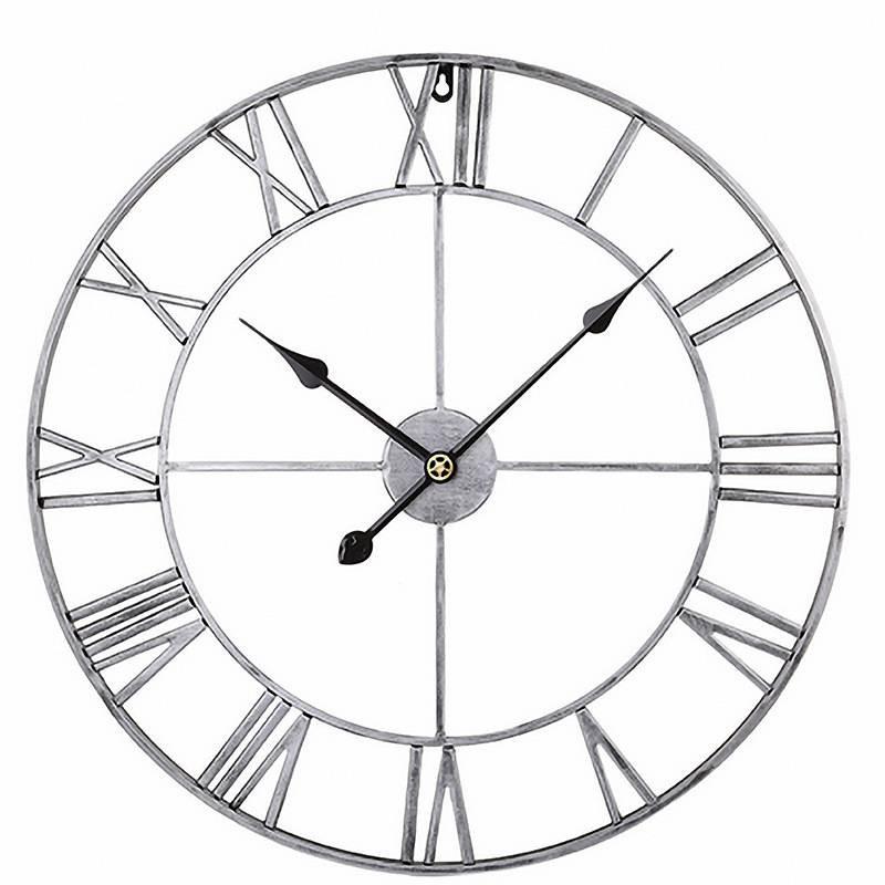 Retro Wall Iron Clock Decorative Hand Home Outdoor Commercial Spaces Up Dress