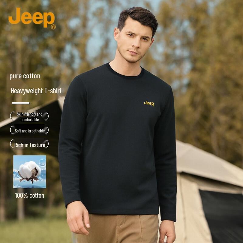 JEEP Men s Pure Cotton Long-Sleeve T-Shirt 3XL