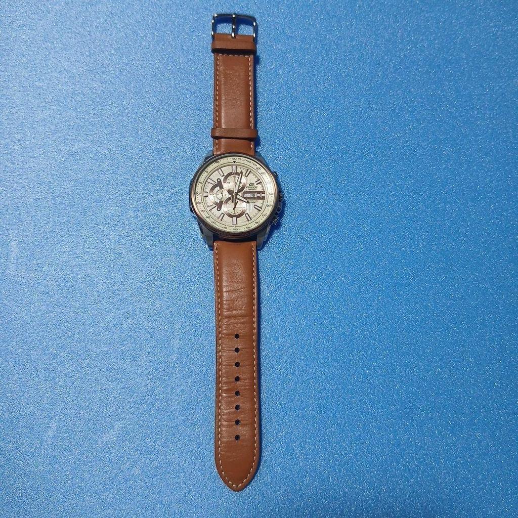 Used CASIO EDIFICE Chronograph Watch Brown